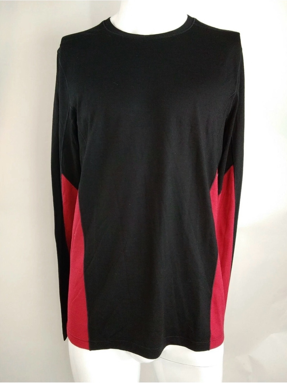 Smartwool Men Merino Sport 150 Long Sleeve Crew Black-Red Medium